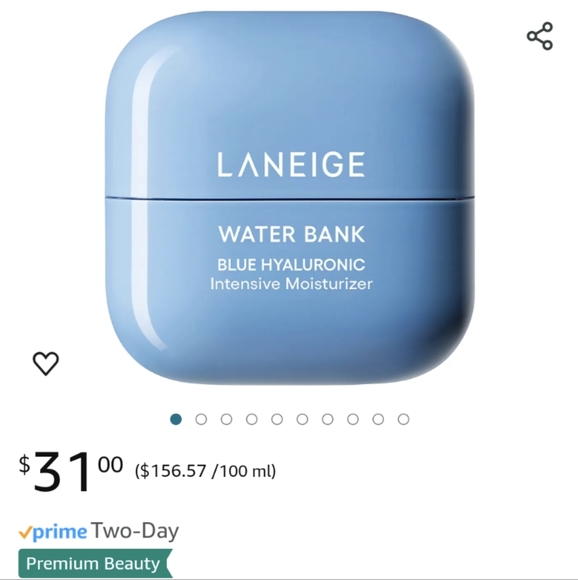 LANEIGE Water Bank Blue Hyaluronic Mini Intensive Moisturizer - Picture 2 of 3
